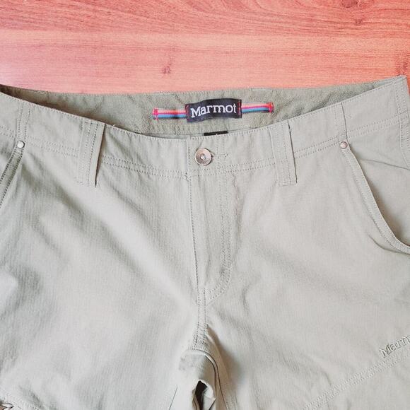 MARMOT GREEN ZIP POCKET OUTDOOR PANTS SIZE 10 - Picture 5 of 10
